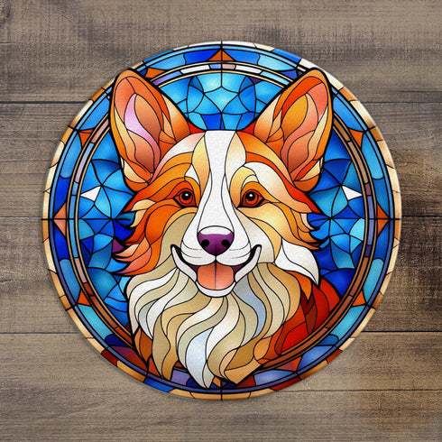 Corgi Glass Suncatcher Worktop Saver